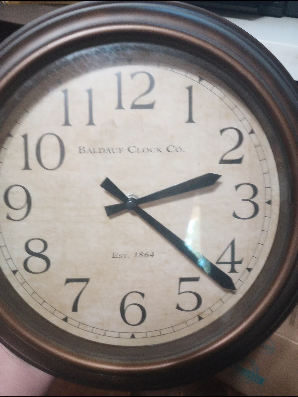 Brown Wall Clock - Classic Round Design